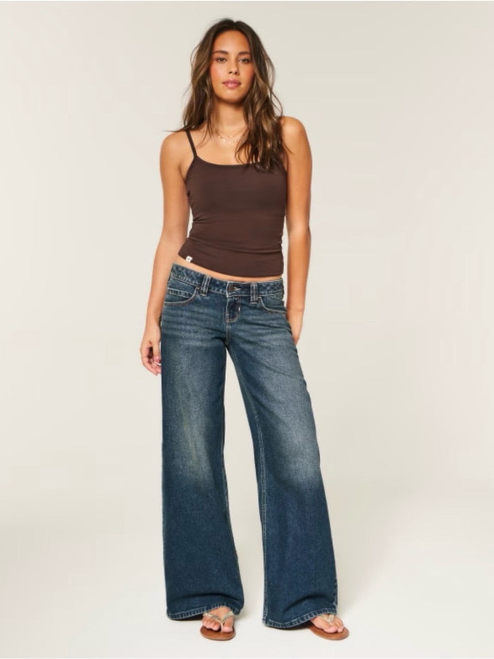 Hollister Low Rise Super Baggy Jeans 2R W26 Light Wash Blue Wide Leg Y2K